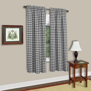 Sweet Home Collection Kitchen Window Curtain Panel Treatment Decorative Buffalo